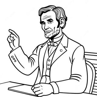 Abraham Lincoln Wyglaszajacy Przemowienie Kolorowanka 92045-31778