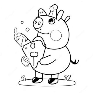 Peppa Pig Trzymajaca Topniejace Lody Kolorowanka 92249-31940