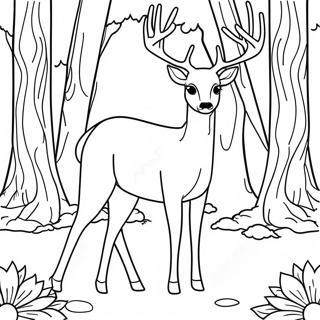 Zgrabny Jelen W Lesie Kolorowanka 92326 31994