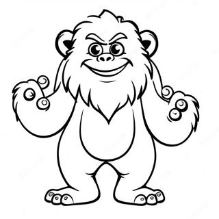 Yeti Trzymajacy Sniezke Kolorowanka 92611-32215