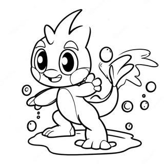 Kolorowanka Greninji Pluskajacej Wode 92712-32292