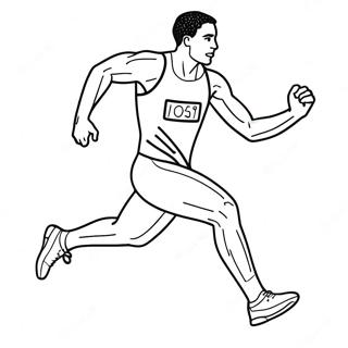 Kolorowanka Z Olimpijskim Sportowcem Biegnacym 92788-32345