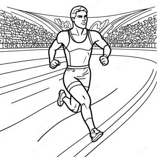 Kolorowanka Z Olimpijskim Sportowcem Biegnacym 92788-32347