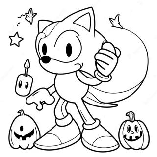 Sonic Halloween Kolorowanki