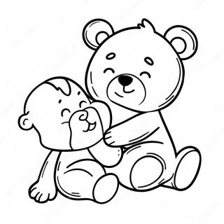 Spiace Niemowle Z Misiem Kolorowanka 94283 33586