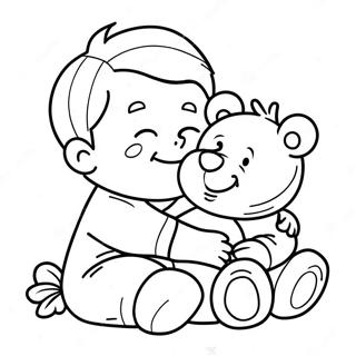 Spiace Niemowle Z Misiem Kolorowanka 94283 33587