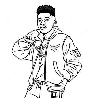 Kolorowanka Nba Youngboy W Fajnym Stroju 94463-33856