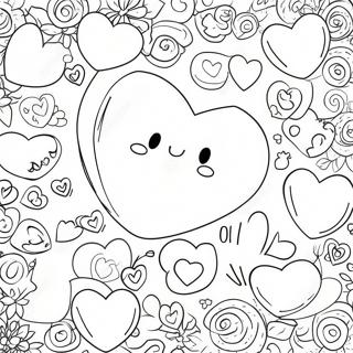 Kolorowanka Z Urokliwymi Serduszkami Rozmowy 94591-33942