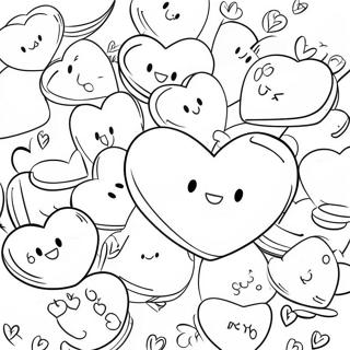 Kolorowanka Z Kolorowymi Serduszkami Rozmowy 94592-33806