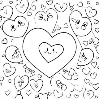 Kolorowanka Z Kolorowymi Serduszkami Rozmowy 94592-33948