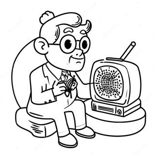 Kolorowanka Z Alastorem Grajacym Na Radiu 94877-34173