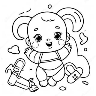 Kolorowanka Z Szczesliwa Baby Alive Bawiaca Sie Zabawki 95081-34327