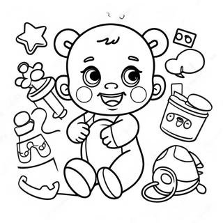 Kolorowanka Z Szczesliwa Baby Alive Bawiaca Sie Zabawki 95081-34328