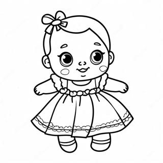 Kolorowanka Z Baby Alive W Kolorowej Sukience 95082 34330