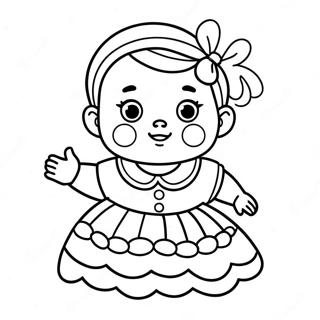 Kolorowanka Z Baby Alive W Kolorowej Sukience 95082 34331