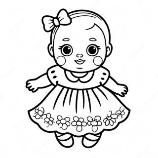 Kolorowanka Z Baby Alive W Kolorowej Sukience 95082 34332