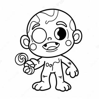 Kolorowanka Uroczy Zombie Z Cukierkami 95107 34347