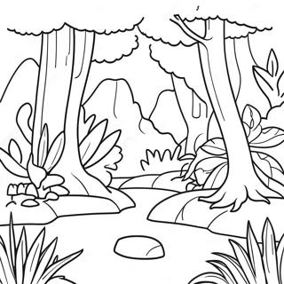 Kolorowanka Biomu Tropikalnego Lasu Deszczowego 95182-34403