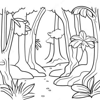 Kolorowanka Biomu Tropikalnego Lasu Deszczowego 95182-34404