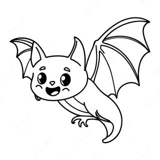 Kolorowanka Z Latajacym Nietoperzem Na Halloween 95262-34476