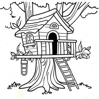 Domek Na Drzewie Kolorowanki