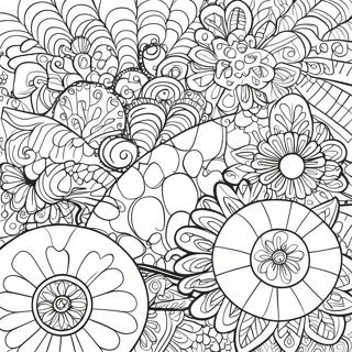 Kolorowanka Z Wzorem Groovy Z Lat 70 96671-35599