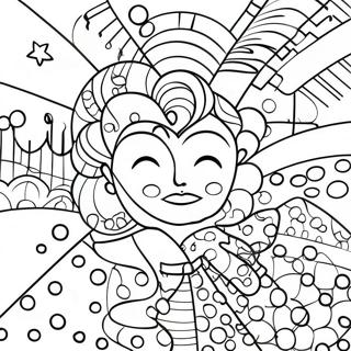 Kolorowanka Kolorowej Abstrakcji Romero Britto 96774-35678