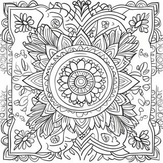 Skomplikowany Wzor Papel Picado Kolorowanka 97057-36067