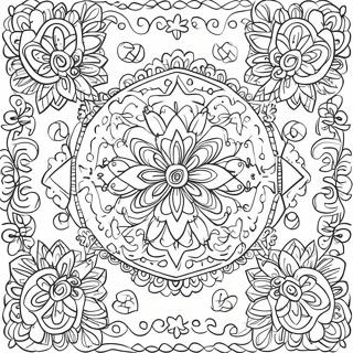 Tradycyjne Wzory Papel Picado Kolorowanka 97058 36070