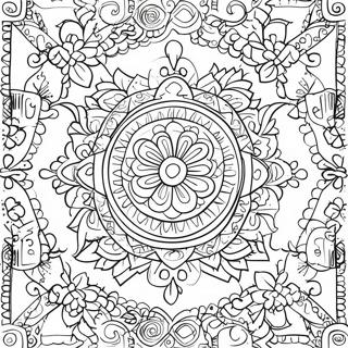 Tradycyjne Wzory Papel Picado Kolorowanka 97058 36072