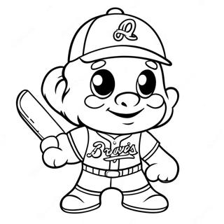 Urocza Kolorowanka Z Maskotka Atlanta Braves 97492-36401