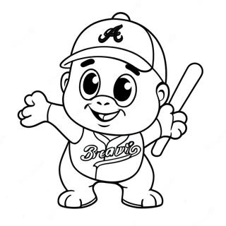 Urocza Kolorowanka Z Maskotka Atlanta Braves 97492-36402