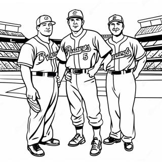 Vintage Kolorowanka Atlanta Braves 97495-36414