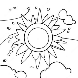 Kolorowanka Slonecznego Niebieskiego Nieba 97621 36593