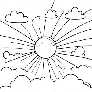 Kolorowanka Slonecznego Niebieskiego Nieba 97621 36595