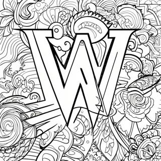 Kolorowanka Odwazne Logo Wwe 97700-36658