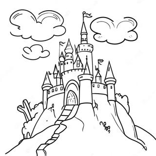 Kolorowanka Magiczny Zamek Na Wzgorzu 97753 36745