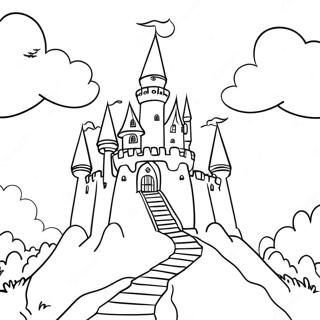Kolorowanka Magiczny Zamek Na Wzgorzu 97753 36747