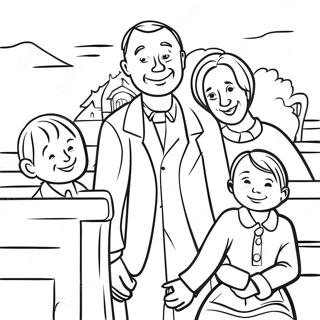 Kolorowanka Wdzieczna Rodzina W Kosciele 97906 36860