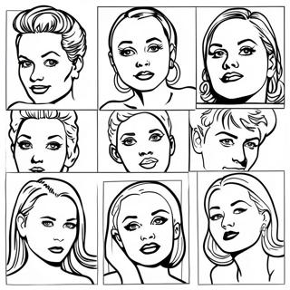 Odwazne Portrety Pop Art Do Kolorowania 98113-37021