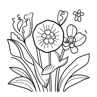 Wesole Kwiaty Dnia Pracy Do Kolorowania 98139 37046