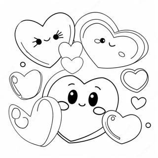 Kolorowanka Z Uroczymi Sercami Z Kreskowek 98447-37288