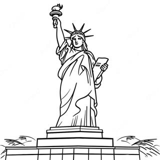 Kolorowanka Z Odwazna Statua Wolnosci 98627 37427