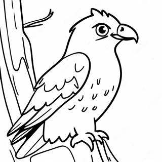 Sokol Wedrowny Gniazdujacy Na Klifie Kolorowanka 99241 37902