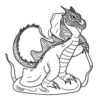 Kolorowanka Majestatycznego Wodnego Smoka 99445 38249